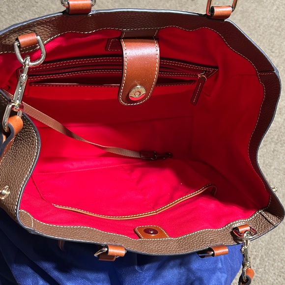 Dooney & Bourke Tan Leather Satchel - Picture 3 of 10